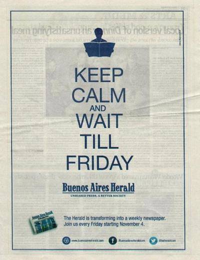 El 'Buenos Aires Herald' pasará a publicarse en papel únicamente los viernes