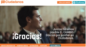 Ciudadanos obtiene los peores resultados…en disponibilidad web