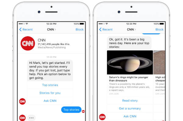 Así funciona el chatbot de la CNN para Messenger