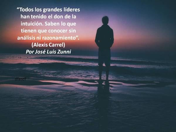 “Todos los grandes líderes han tenido el don de la intuición. Saben lo que tienen que conocer sin análisis ni razonamiento”. (Alexis Carrel)