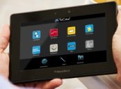 Banca móvil de La Caixa en la tableta de BlackBerry