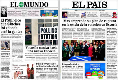 Los dos diarios líderes de España se están hundiendo