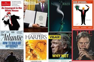 Las portadas de la prensa (seria)
se ceban con Trump