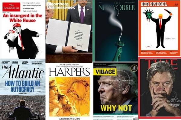 Las portadas de la prensa (seria)
se ceban con Trump