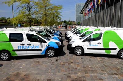 Telefónica incorpora diez vehículos eléctricos a su flota