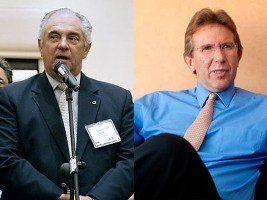 Guillermo Zuloaga (izq.), confirmó la venta de la cadena venezolana al empresario Juan Domingo Cordero (der.)