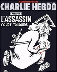 Un dios asesino, portada en el aniversario del atentado a “Charlie Hebdo”