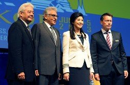 El primer ministro de Tailandia Yingluck Shinawatra, encargado de abrir el Congreso