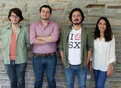 De izquierda a derecha, Luis Mauro Martínez, Diego Guadarrama, Javier González y Ana Quijano, equipo fundador de LivePost.