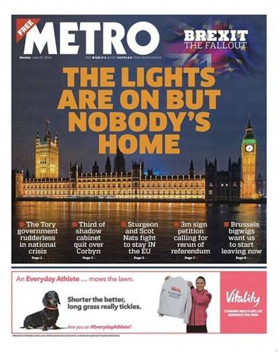 ‘Metro’ se convierte en el diario más leído en Reino Unido
