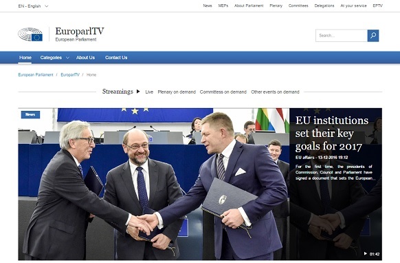 El Parlamento Europeo estrena su web TV